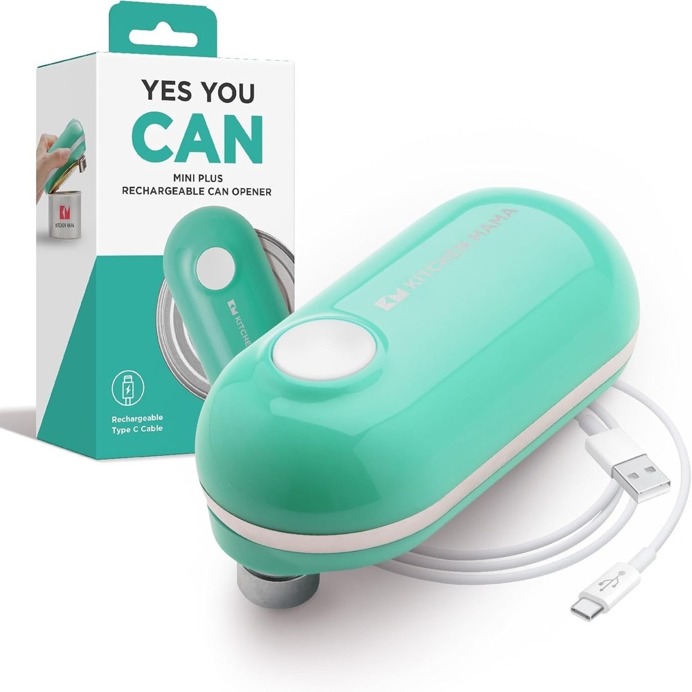 Kitchen Mama Mini Plus Rechargeable Electric Can Opener: USB-C Charging