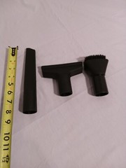 Central Vacuum 3 Piece Kit Dust Brush, Crevice Tool, Upholstery Brush