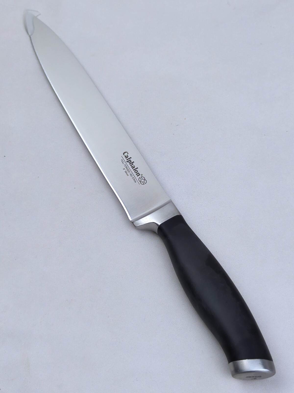 Calphalon CONTEMPORARY 8" SLICER Knife on FULL-FORGED Satin-Finished Blade, NEW gallery