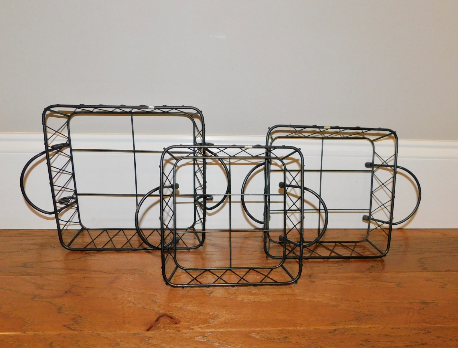LOT 3 Temptations Wire Wrought Iron Basket Trivet Holder 8,9,10in Casserole Dish gallery