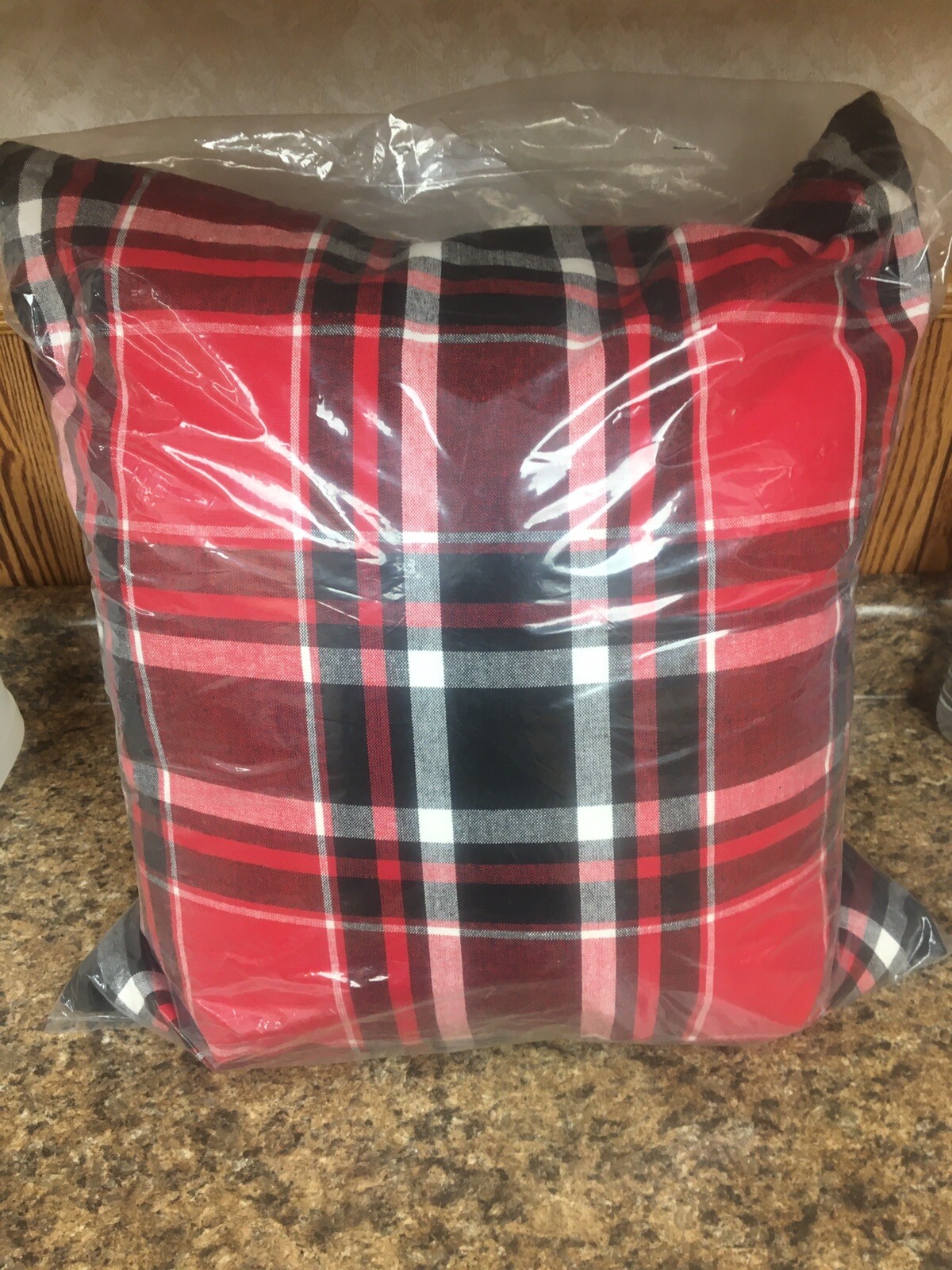 20” Square Red Plaid SARO Lifestyle gallery