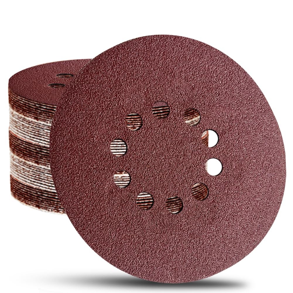 9 Inch 10 Hole Sanding Discs for Drywall Sander - 12 Pack of 80 9 x 9 inches gallery