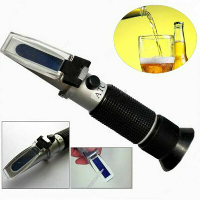 Portable Refractometer Meter ATC 0-32% Brix Beer Wort Specific Gravity Tester US gallery