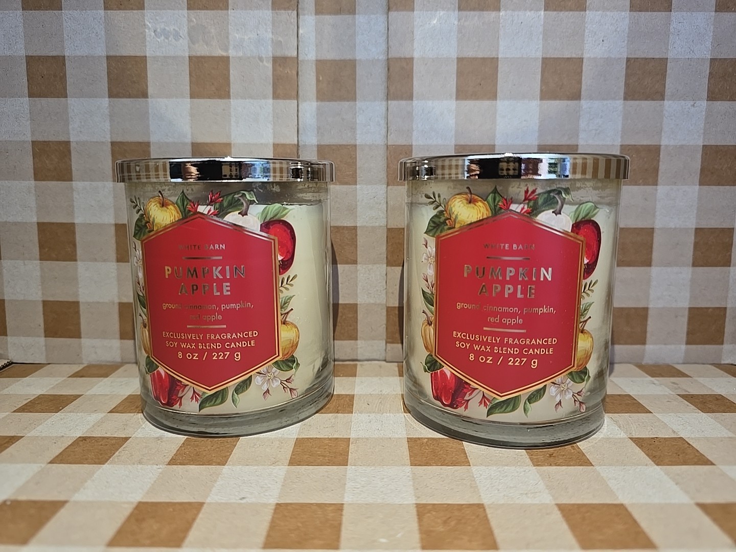 2-PACK Pumpkin Apple 30-50 burn hours Single Wick Candle 8 oz Bath & Body Works gallery