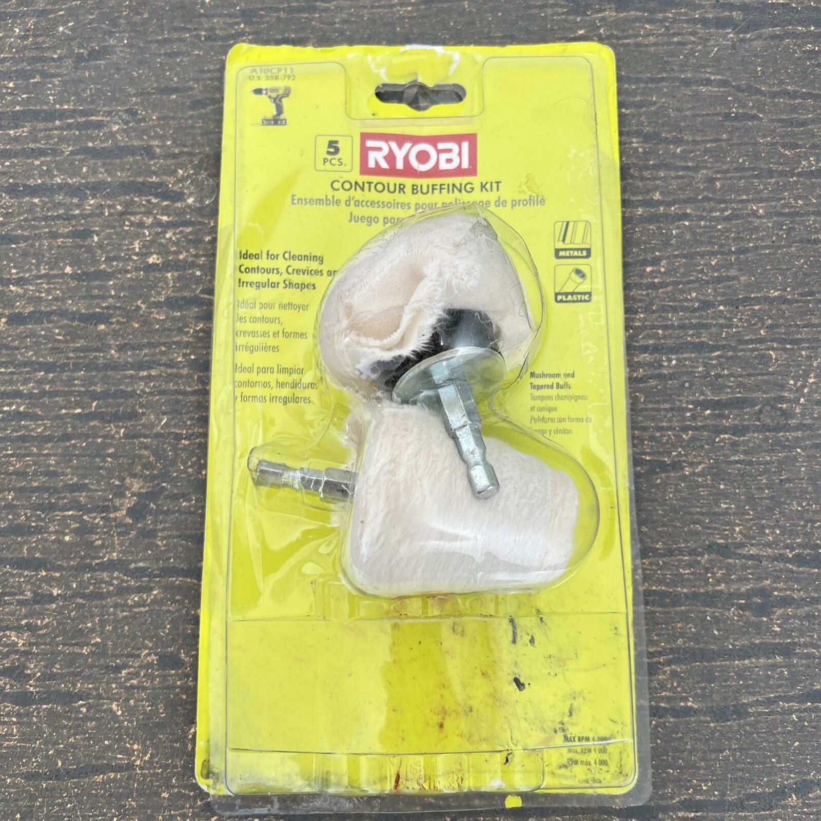 Ryobi 2-Piece Contour Buffing Kit For Chrome, Stainless, Brass & Plastic A10CP1 gallery