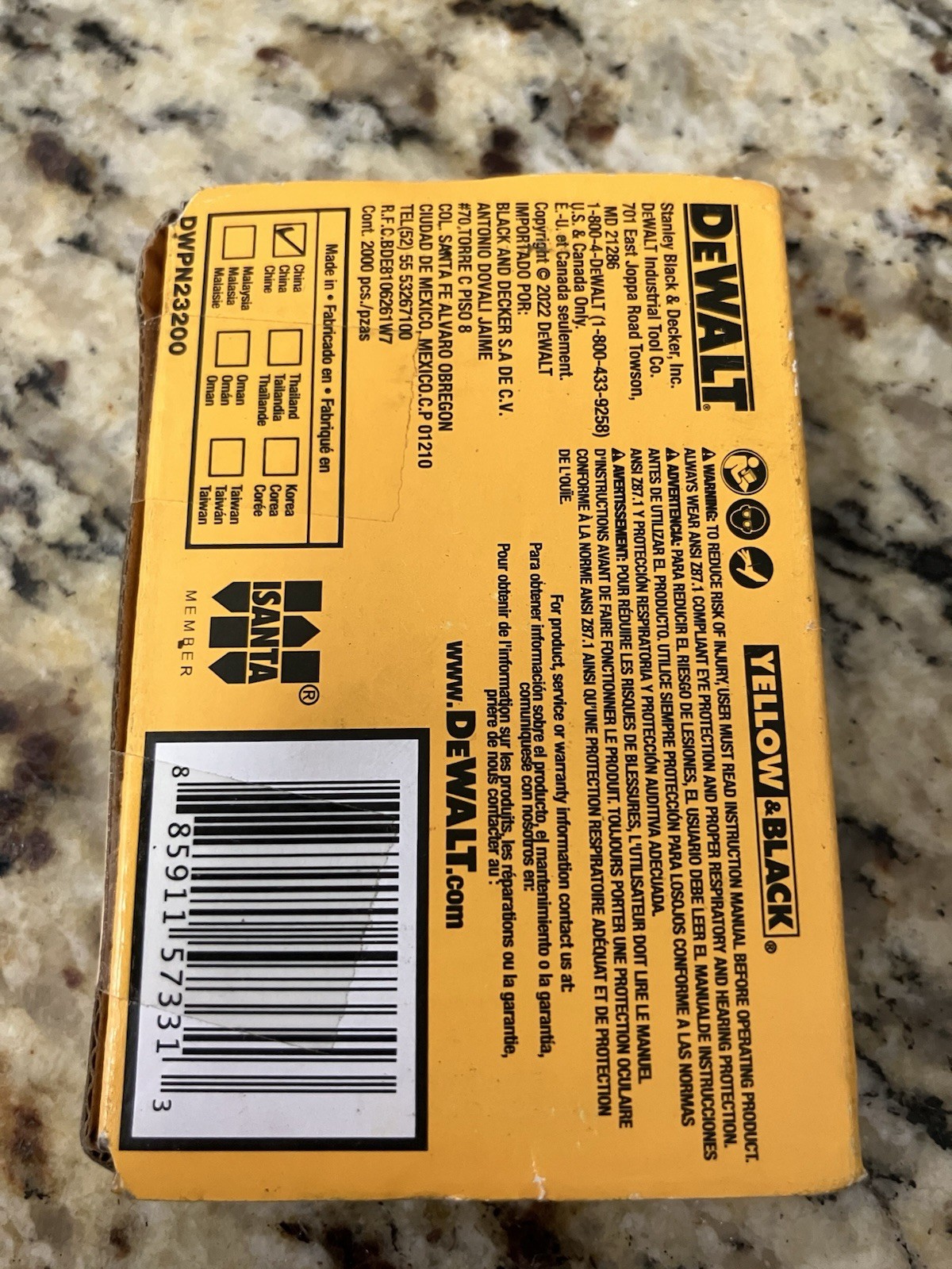 DEWALT DWPN23200 Pin Nail, Chisel Point, 2 in L, 23 ga, Metal, 2000 count gallery
