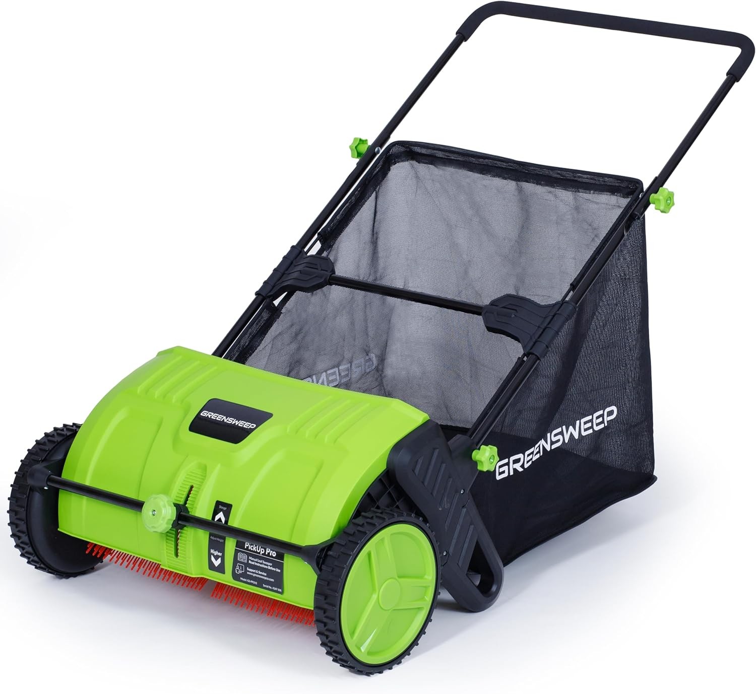 GreenSweep Pickup Pro 2 Push Lawn Sweeper Leaf & Grass Collector 3.65ft³ gallery