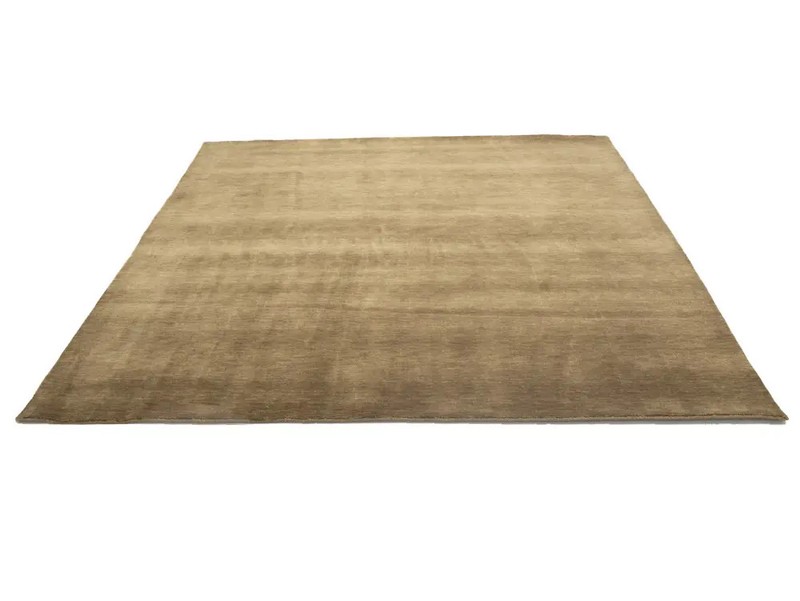 Solid Brown Hand-Loomed 8X8 Gabbeh Wool Rug Oriental Home Decor Carpet gallery