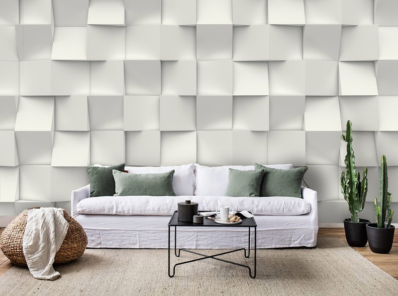 3D White Quadrilateral Marble Pattern Wall Murals Wallpaper Murals Wall Sticker gallery