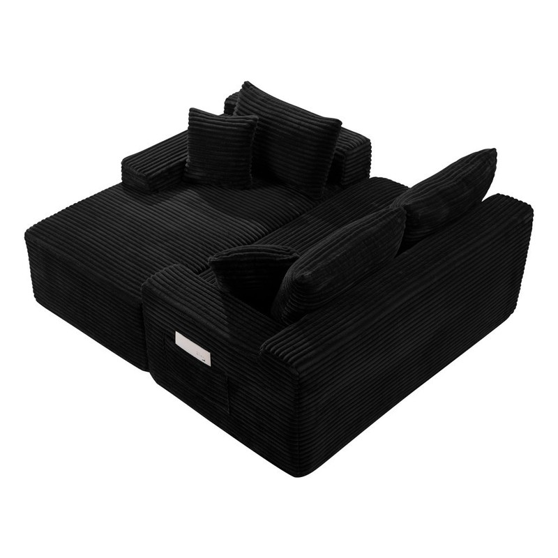 Sectional Sofa Couch with Left Chaise,3 Seater Sofa Modular Boneless Sofa Lounge gallery