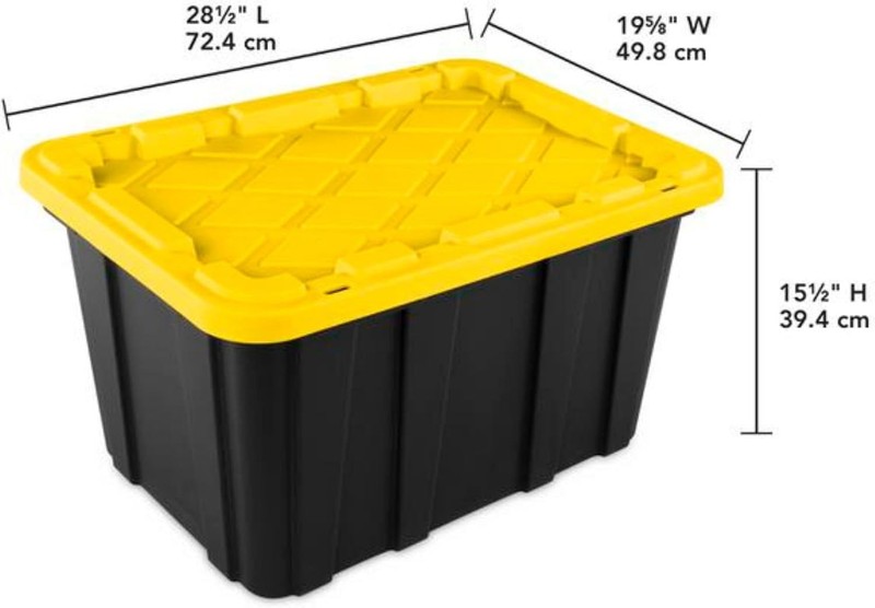 Heavy Duty Industrial Storage Tote Stackable Plastic Bins Utility Organizers gallery