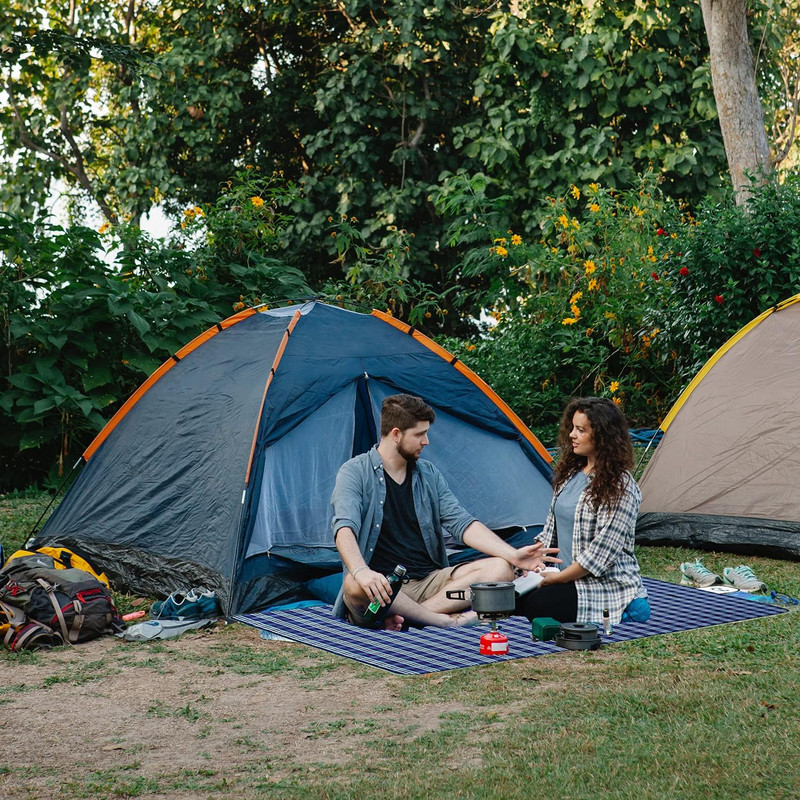 Waterproof Picnic Blanket with Carry Strap - Foldable Sandproof Outdoor Mat for gallery