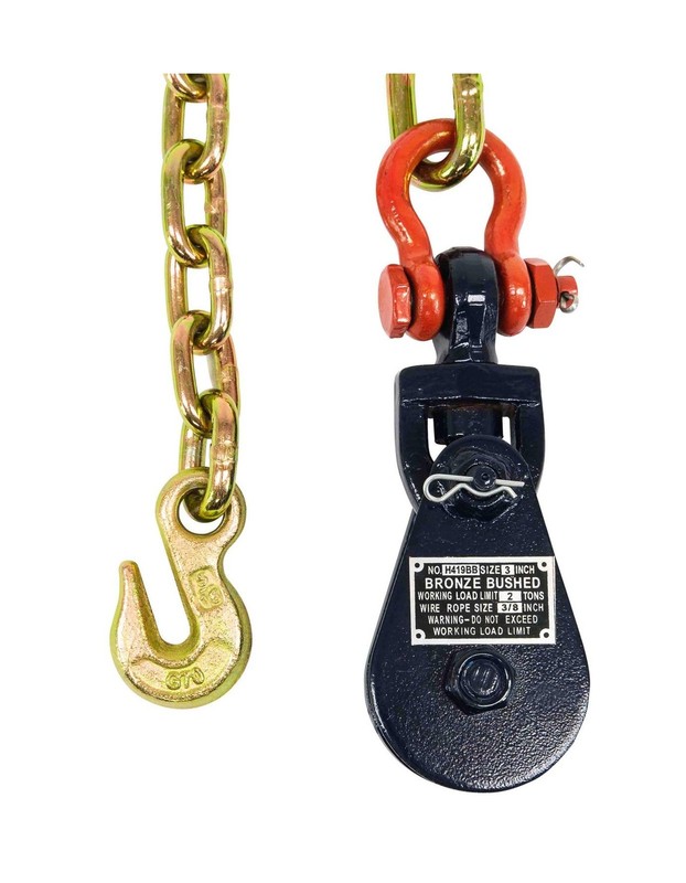 Mytee Products 2 Ton Snatch Block with Chain Flatbed Tow Truck Rollback Wreck... gallery