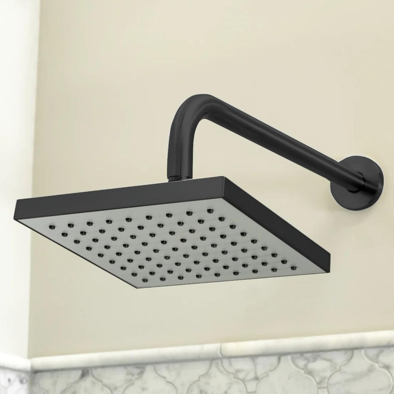 Shower Head Extension Arm, Solid Stainless Steel 10 Inch, Matte Black gallery