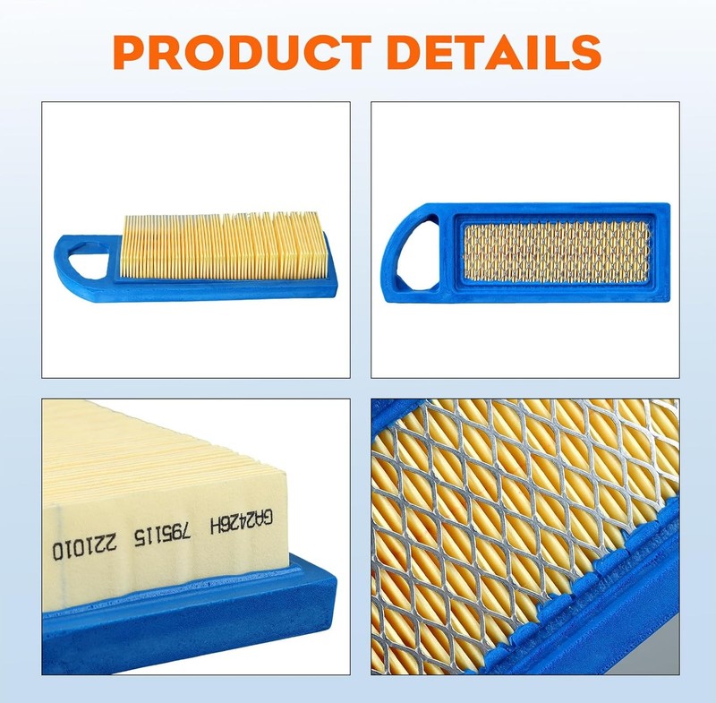 Air Filter & Pre-Filter For Brigg Stratton 697153 698083 794422 795115 (2pack) gallery