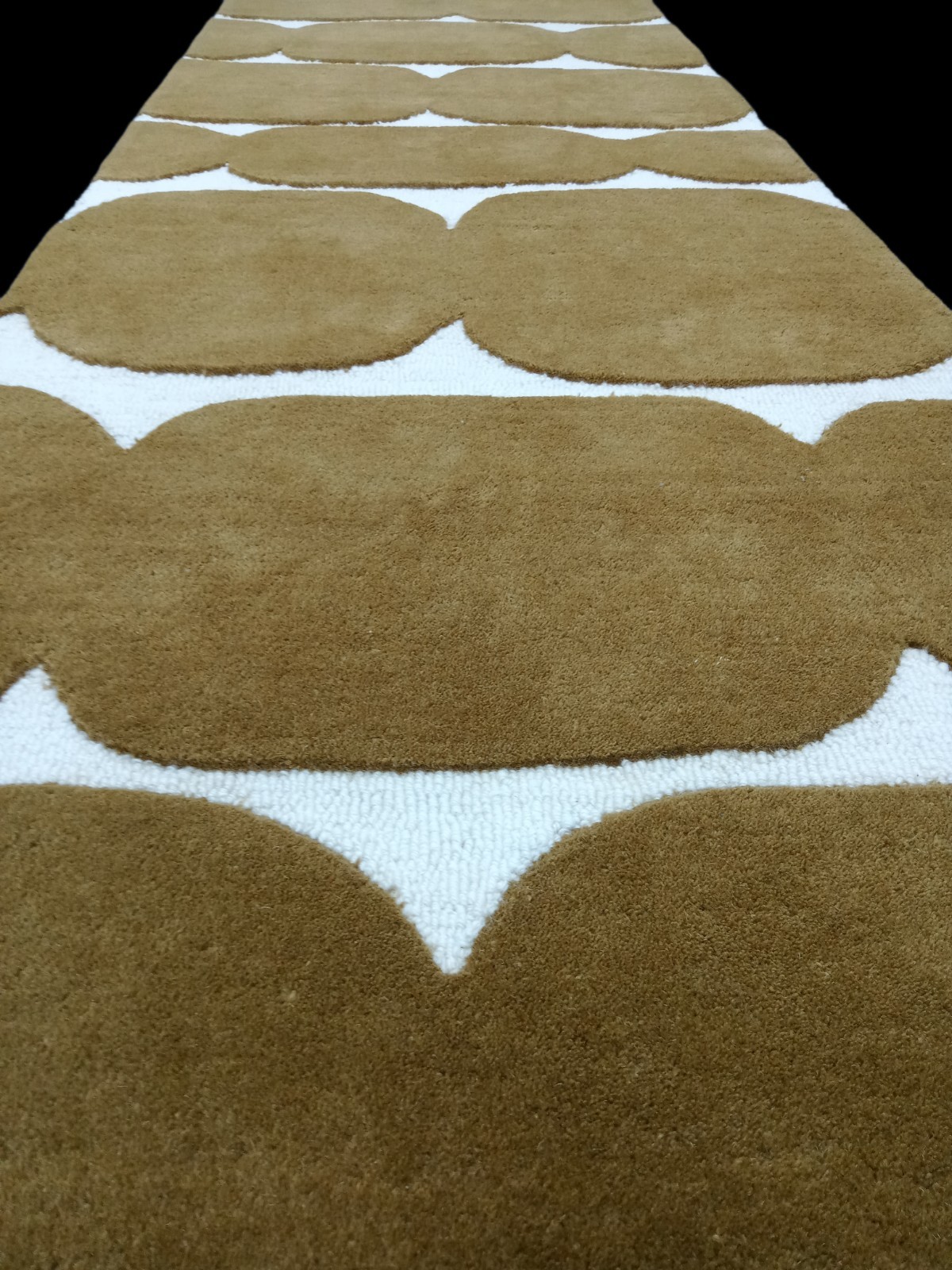 Hand Tufted Wool Runner Rug 3x50 ft Modern Loop Cut Pile Carpet Hallway Stair gallery