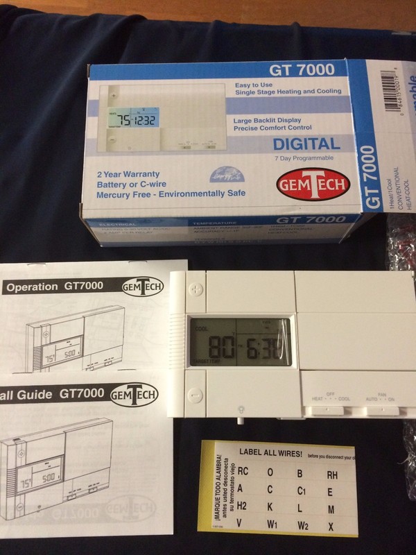 GT7000 7 DAY PROGRAMMABLE SINGLE STAGE 1 HEAT / 1 COOL gallery