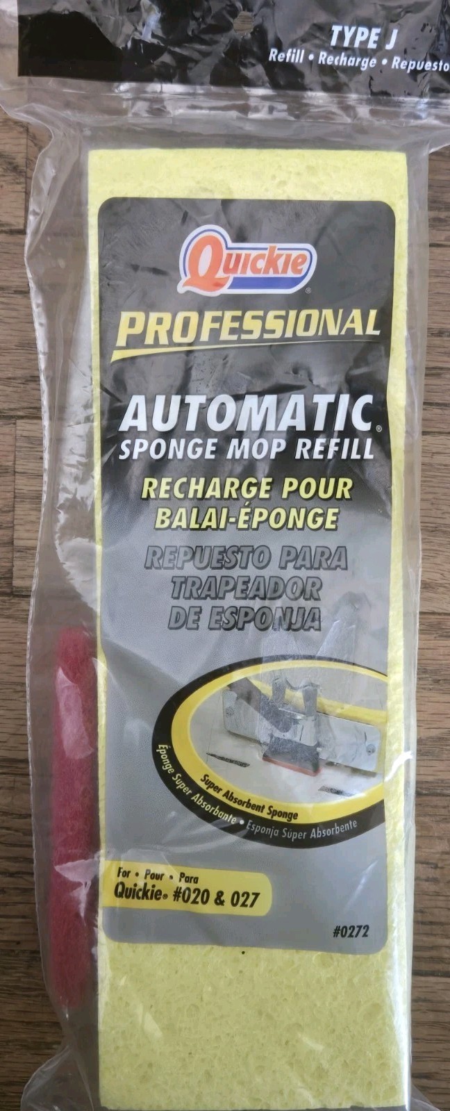 NEW Sealed Quickie Professional Automatic Sponge Mop Refill #0272 Fits #020/027 gallery