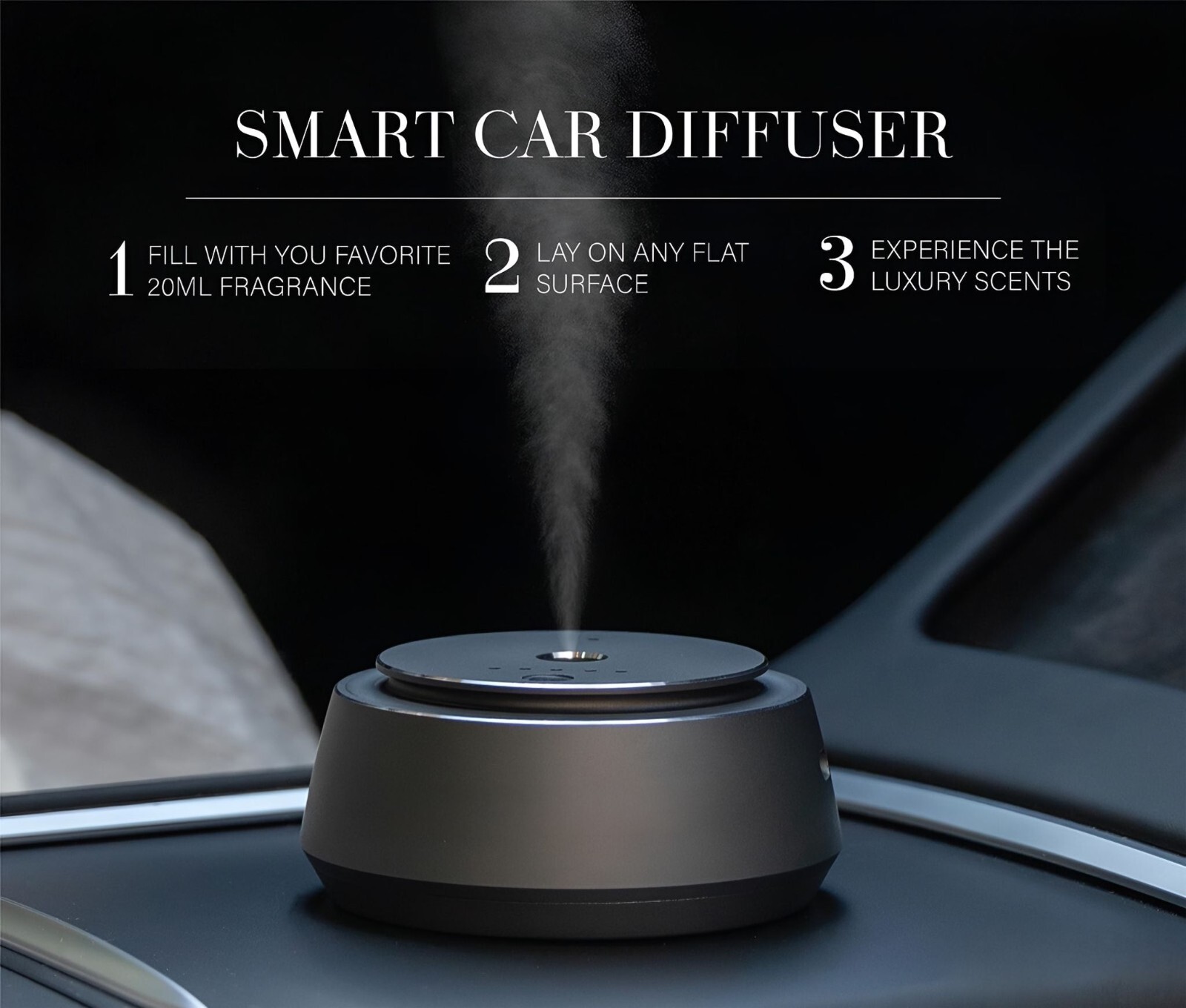 Aroma360 Smart Car Diffuser W/ Ultrasonic Scenting Nanotechnology /20ml Included gallery