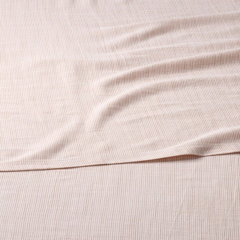 4pc King Micro Stripe Sheet Set Rust - Hearth & Hand with gallery