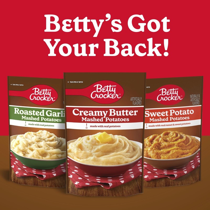 Betty Crocker Roasted Garlic Mashed Potatoes Vegetarian 4 ounces Pack of 8 gallery