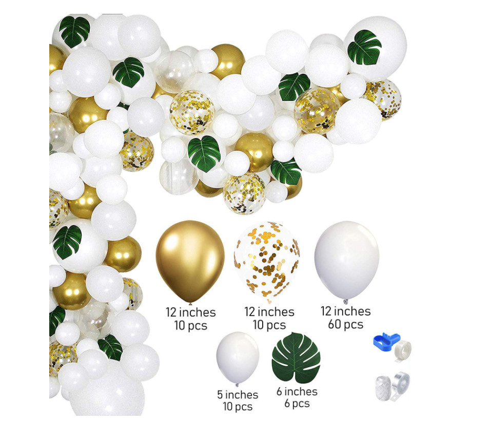 100pcs platinum set party balloon decoration set gallery