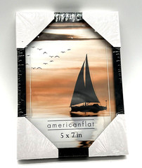 AmericanFlat Back Loading Wall or Tabletop Photo Frame – Black, 5 x 7 inches
