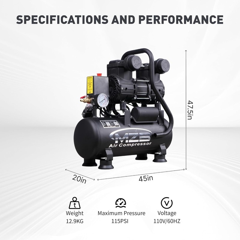 Efficient 2.4 Gallon Air Compressor for Spray Painting= gallery