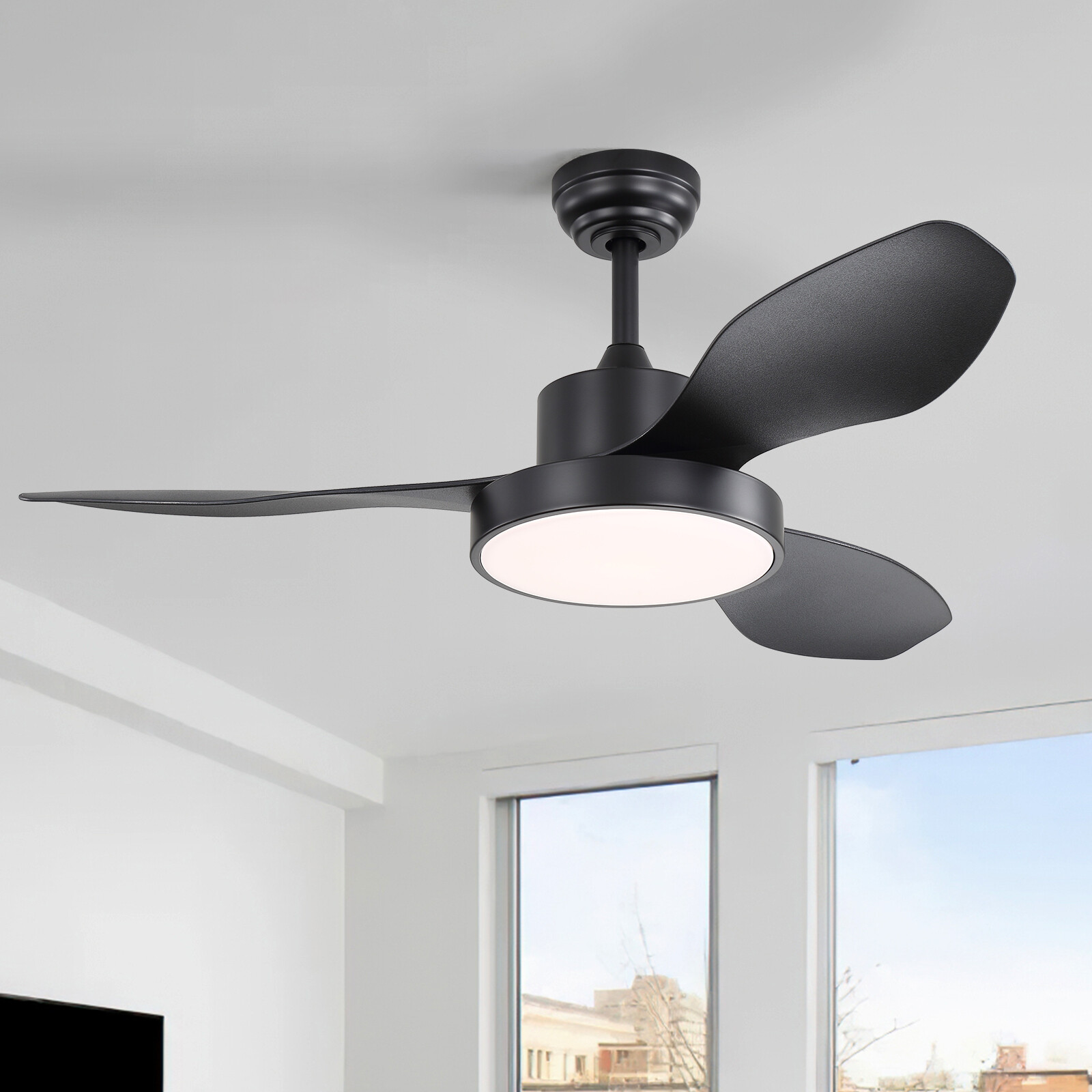 47in Indoor Ceiling Fan with LED Light Kit & Remote Indoor Outdoor Ceiling Fan gallery