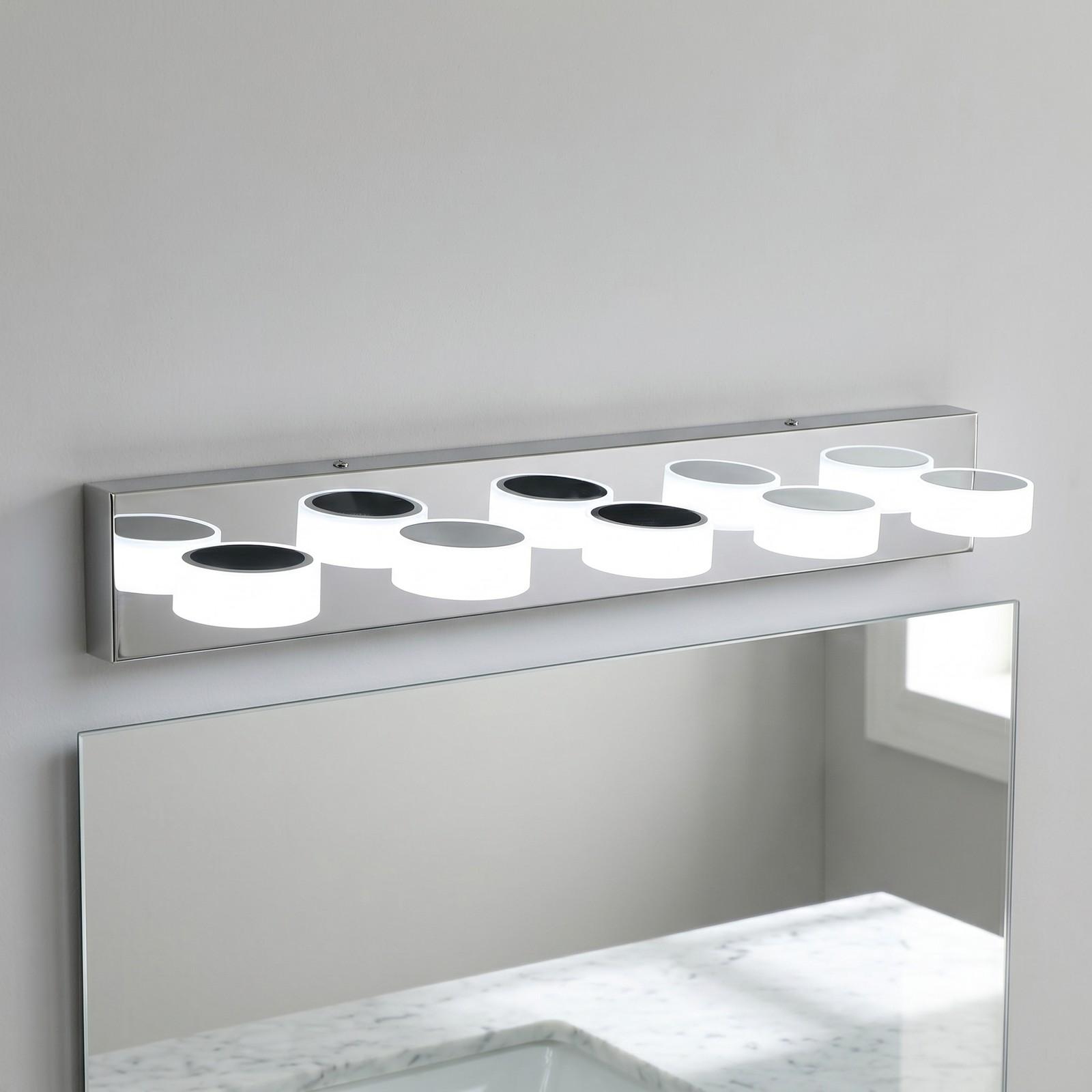 Vanity Light 37 in Chrome LED 5-Lights Wall Sconce Over Bathroom Mirror Fixture gallery
