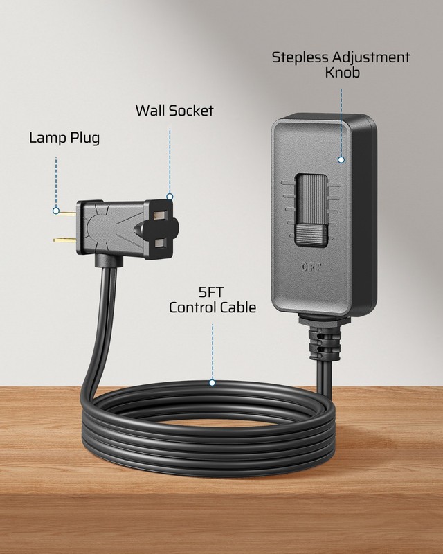 DEWENWILS Plug in Dimmer Switch for Lamp, Full Range Slide Control gallery