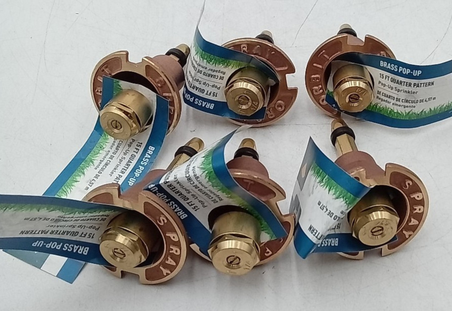 Orbit 54072 Brass Pop-Up Flush Head Sprinkler Lot of 6 gallery