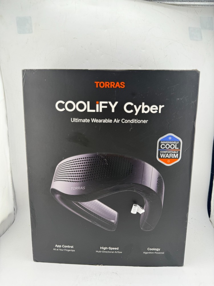 Torras Coolify Cyber Ultimate High Speed Wearable Air Conditioner - Black NIB
