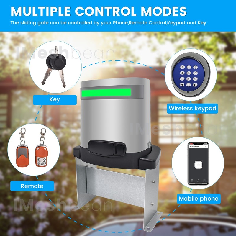 1/3HP 1800LBS Automatic Solar Sliding Gate Opener Chain Driven APP Keypad 4 Remo gallery