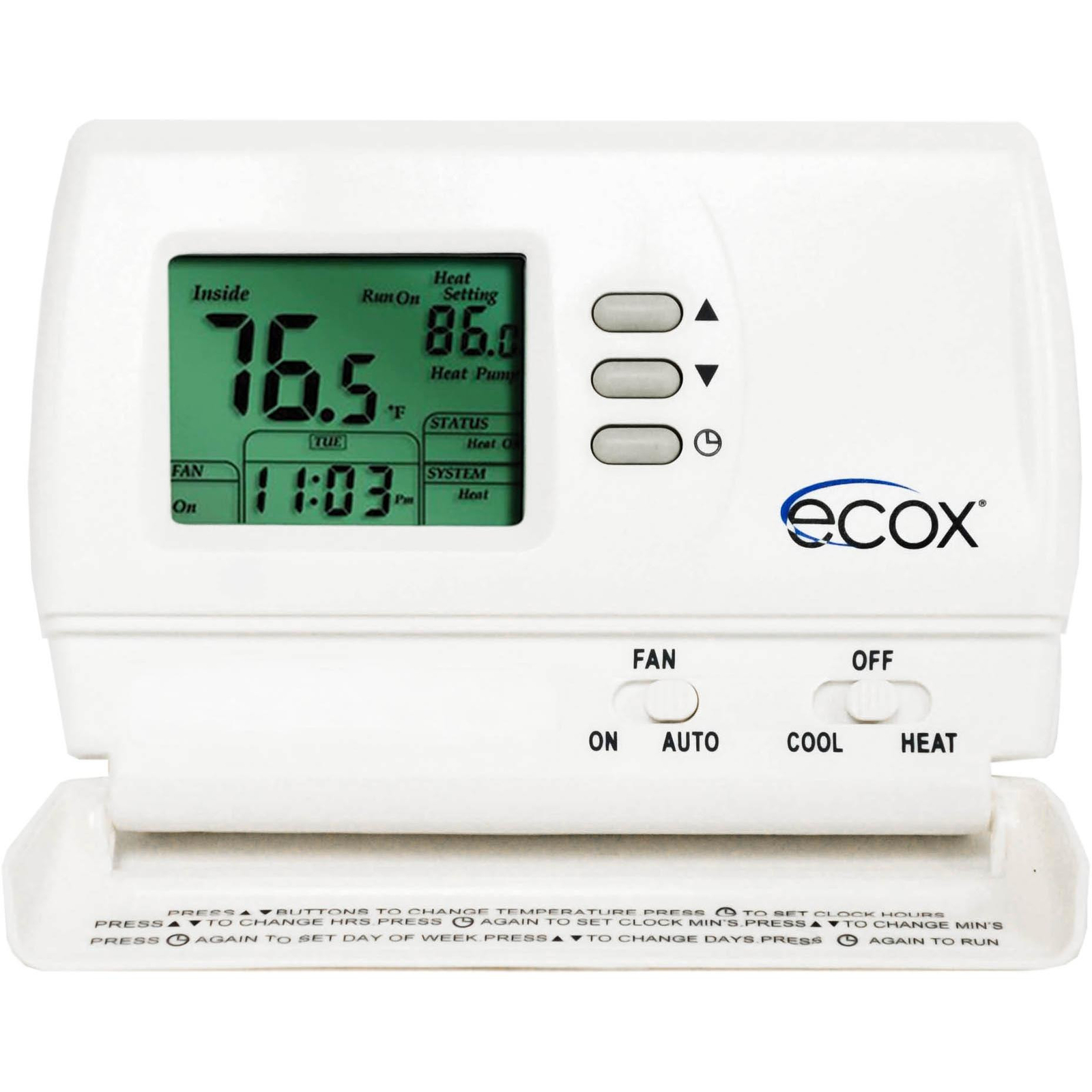 ecox Single Stage Thermostat, Non-Programmable, Cooling and Heating, 24 Volts or gallery