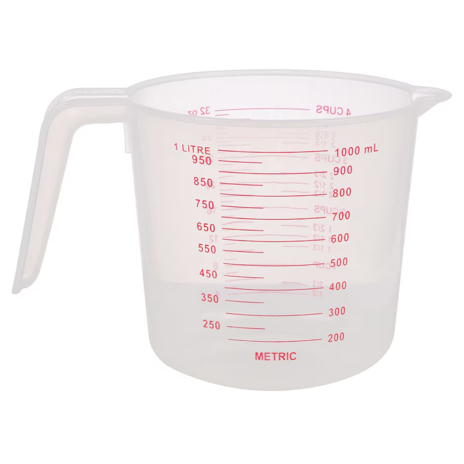 Large 4-Cup Capacity Clear Plastic Measuring Cup Brand New gallery