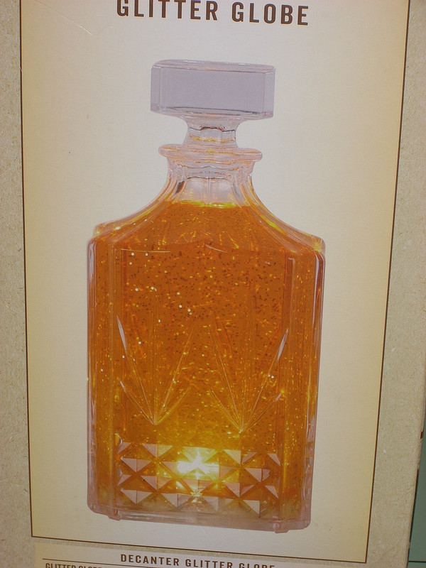 NEW in BOX/Cracker Barrel Exclusive Bourbon Decanter Glitter Lite Up Globe gallery