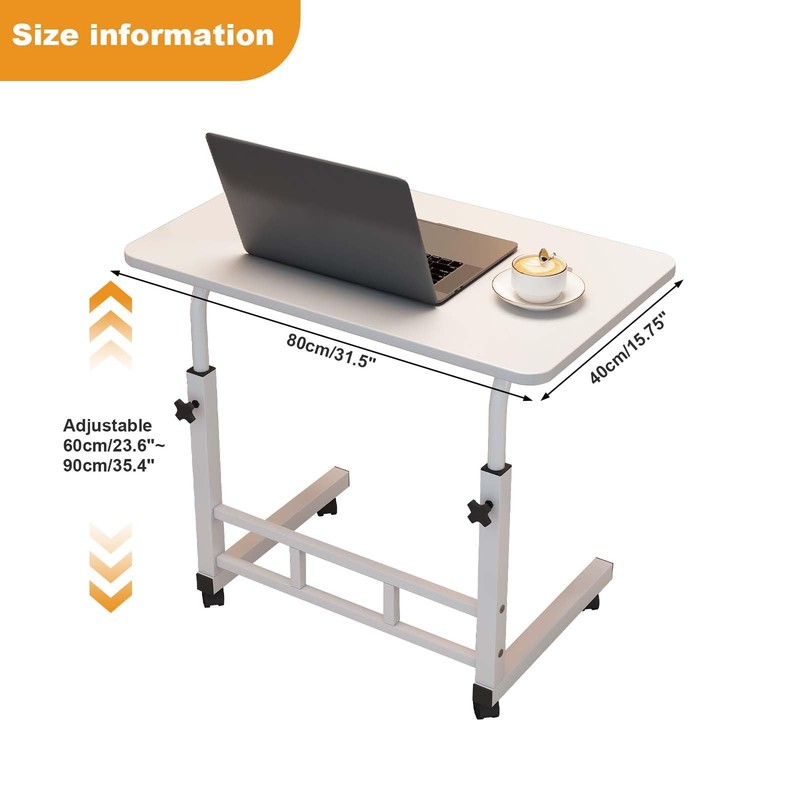 Mobile Standing Desk Adjustable Height for Laptop Small Rolling & Portable Desk gallery