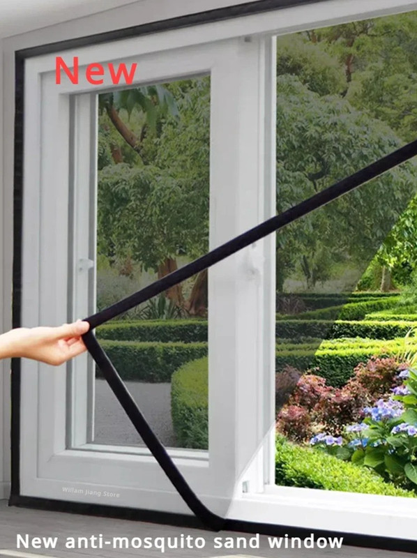 1pc DIY Mosquito Net Window Screen Self Adhesive Mesh Fly Bug Net Curtain - NEW gallery