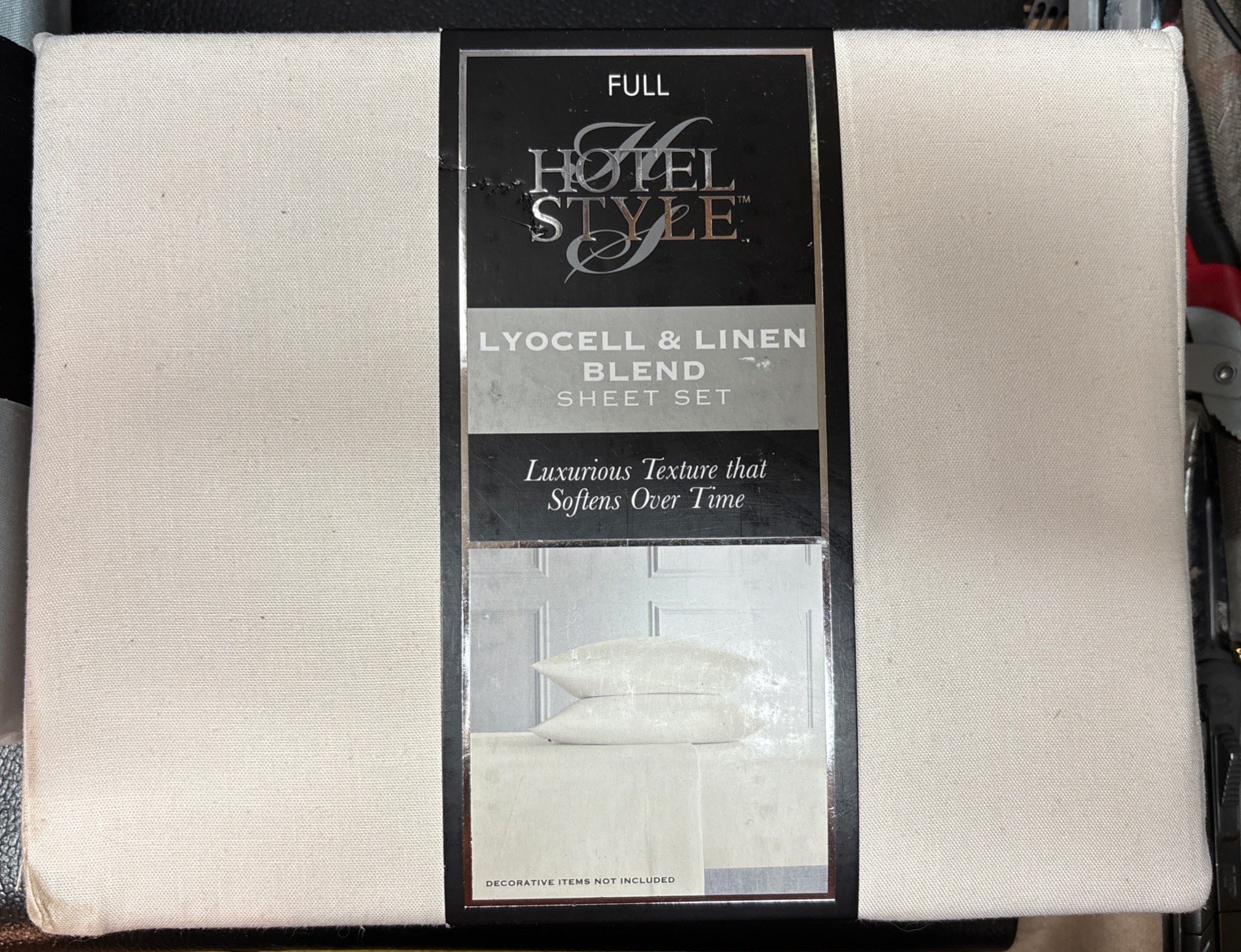 Hotel Style 4 Piece Lyocell & Linen Blend Bed Sheet Set, Full, NEW gallery