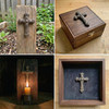 Rustic Cast Iron Cross Nails Tacks 3 x 2 inch With 1 inch Nail (Pack of 6) gallery