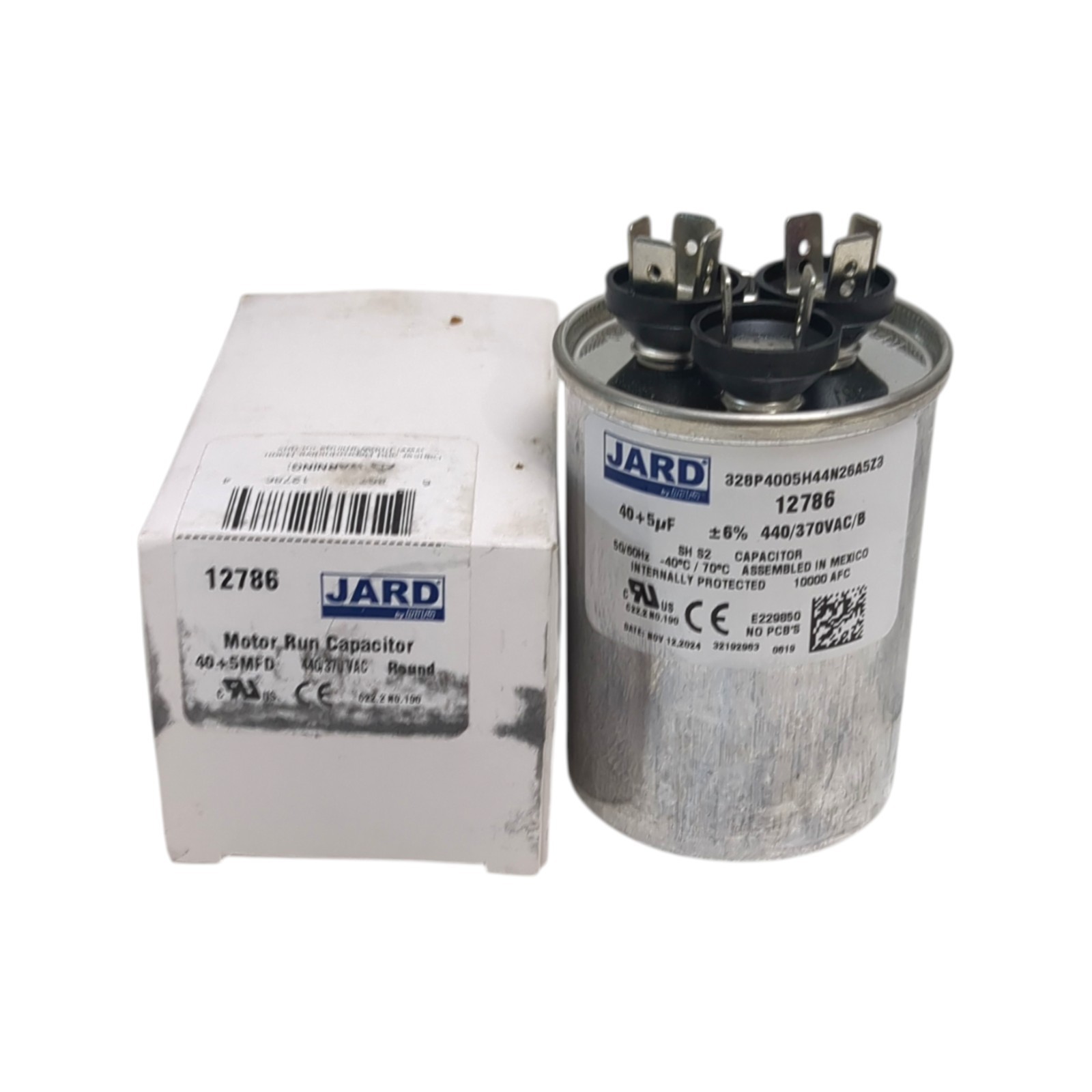 40+5 uf MFD 440 370 VAC Dual Run Capacitor for MARS JARD 12786 gallery