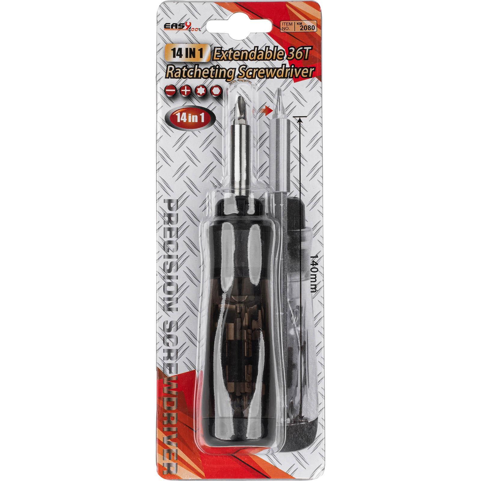 14 in 1 Extendable 36T Ratcheting Multi-Bit Screwdriver 13 Bits gallery