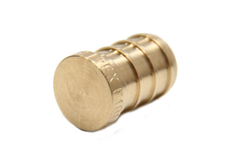 EFIELD 100 PCS 1/2" PEX PLUG (END CAP) BARB CRIMP BRASS FITTINGS, LEAD FREE gallery