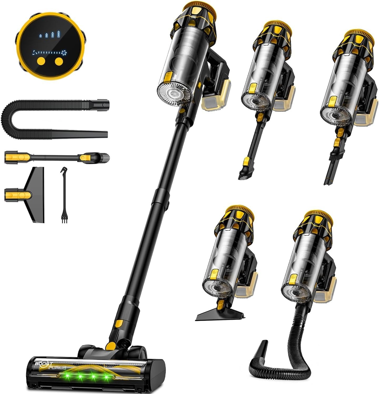 Cordless Stick Vacuum Cleaner LED Display Self-Standing (Battery Not Included) gallery