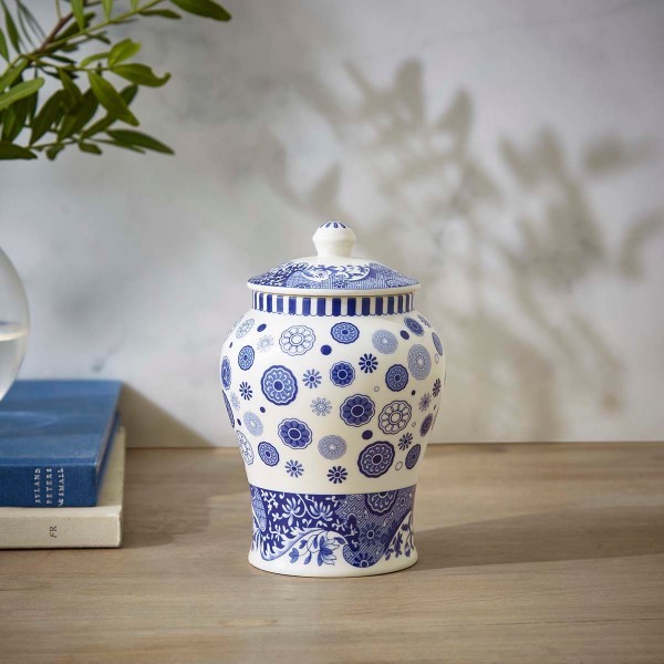Spode Blue Italian Brocato Porcelain Ginger Jar -5 Inch gallery
