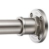 Industrial Shower Curtain Rod - 2-in-1 Design 43-72 Inches Brushed Nickel gallery