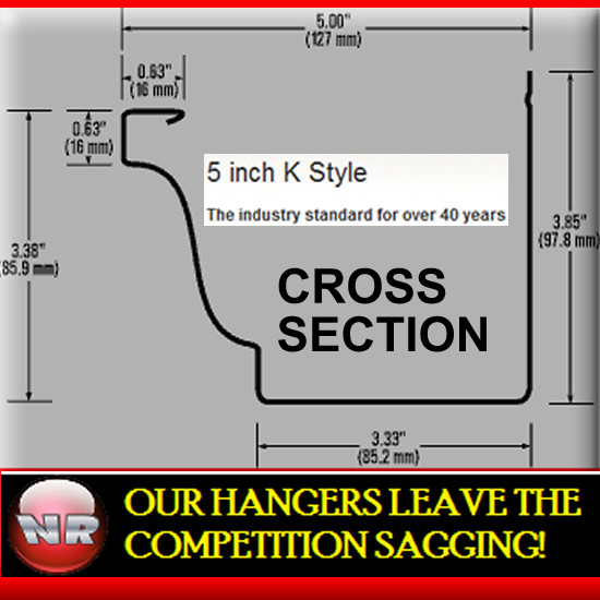 5 inch K-Style Speed Screw Hidden Gutter Hangers 100 200 500 1500 gallery