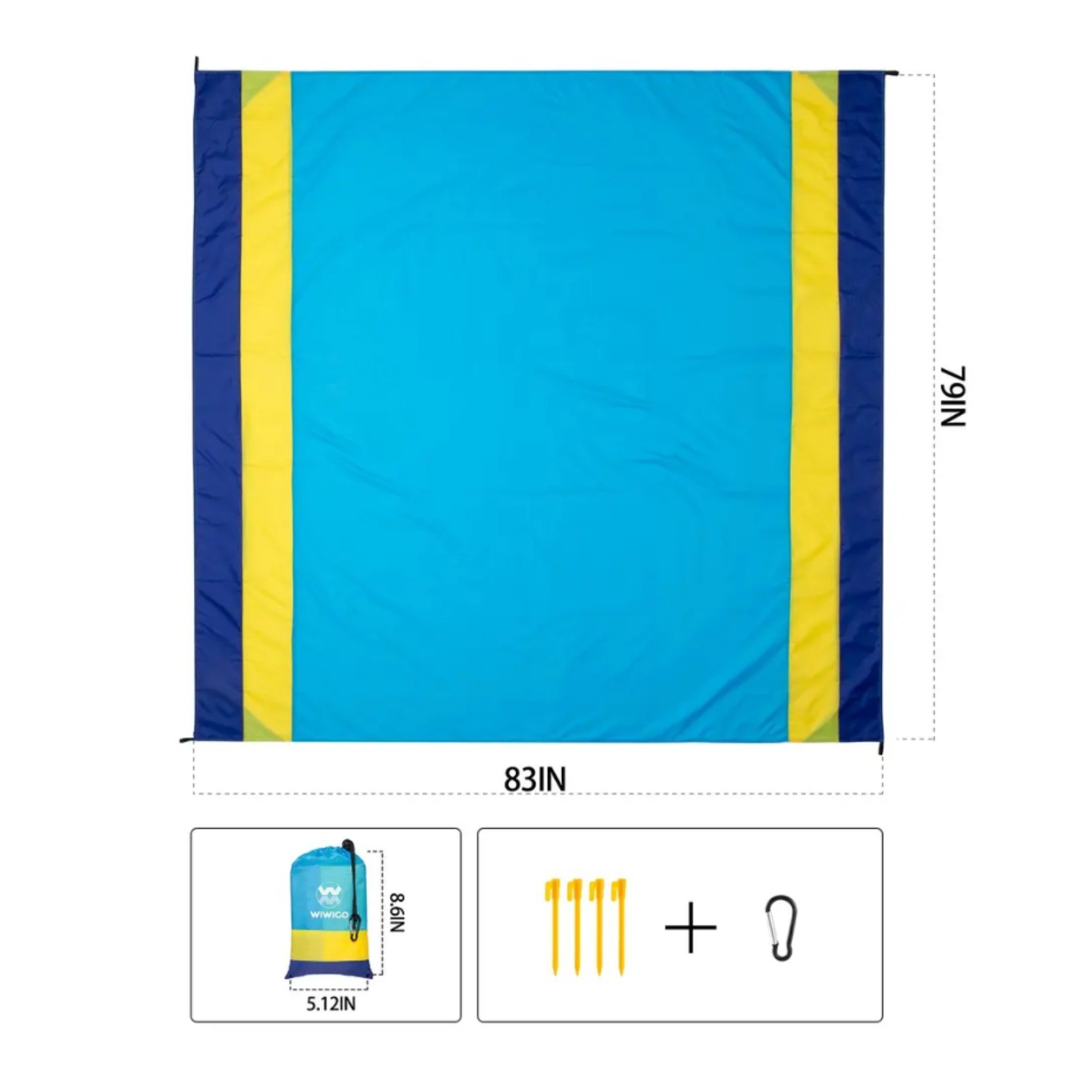 78" X 82" Beach Mat Sandproof Picnic Blanket Large for 2-3 Persons Waterproof gallery