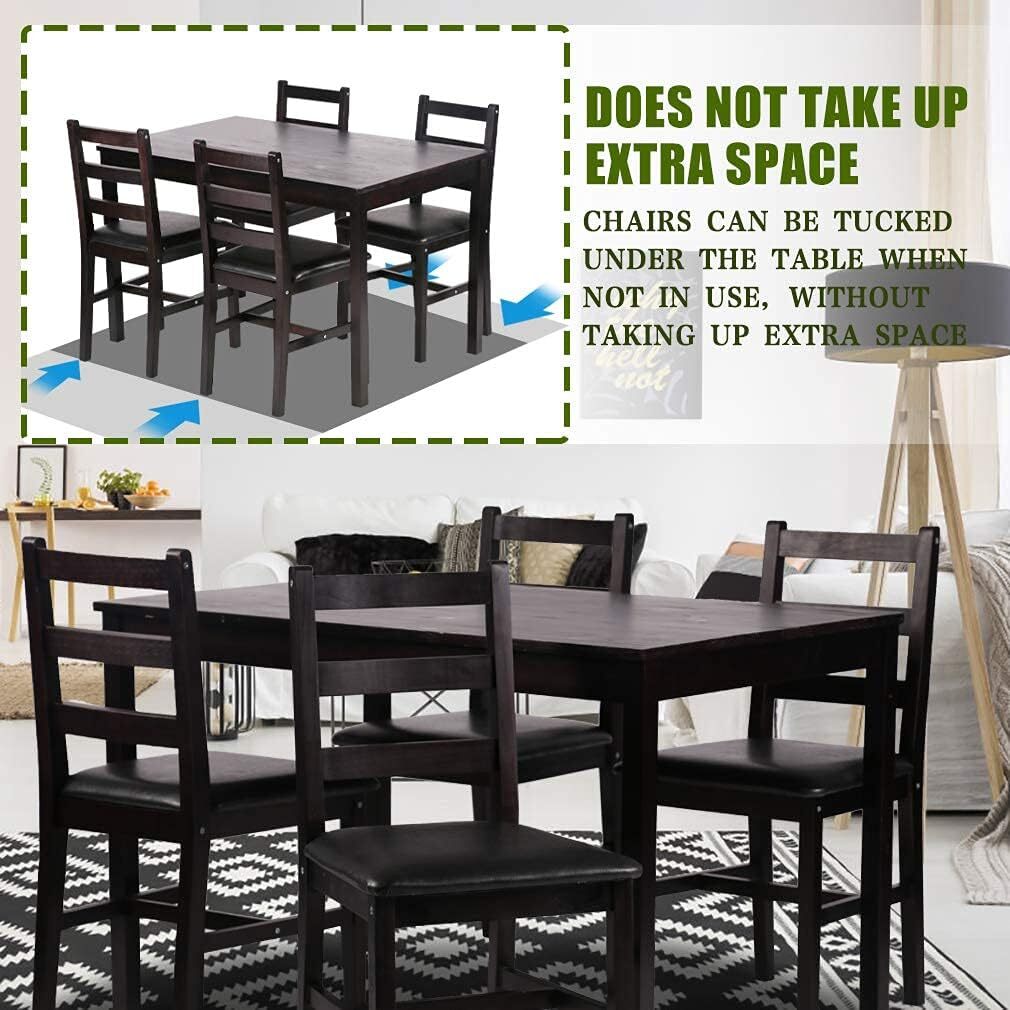 Kitchen Table and Dining Room Table Set, Wood Elegant Kitchen Sets for 2 or 4 gallery